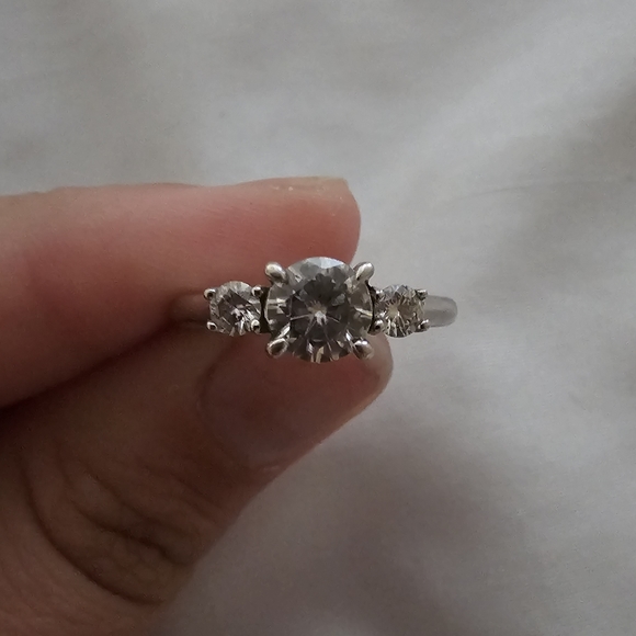 Jewelry - Moissanite 3-stone engagement ring